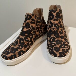Steve Madden Leopard-Print High-Top Slip-On Sneakers - Brown & Black